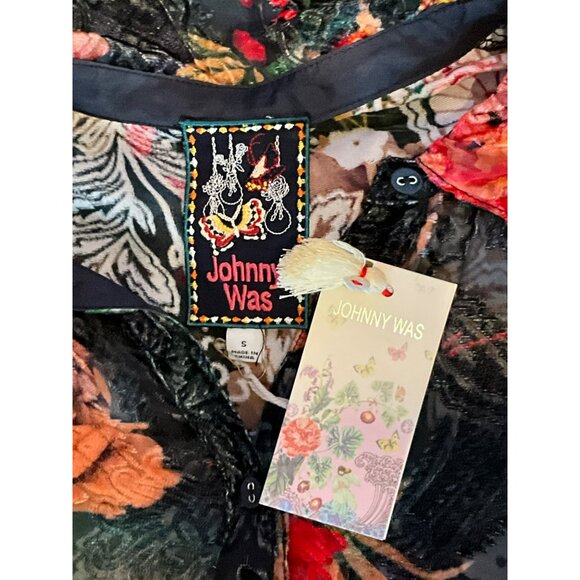 173. Johnny Was Rossi Burnout Tunic Black Small - Picture 5 of 5